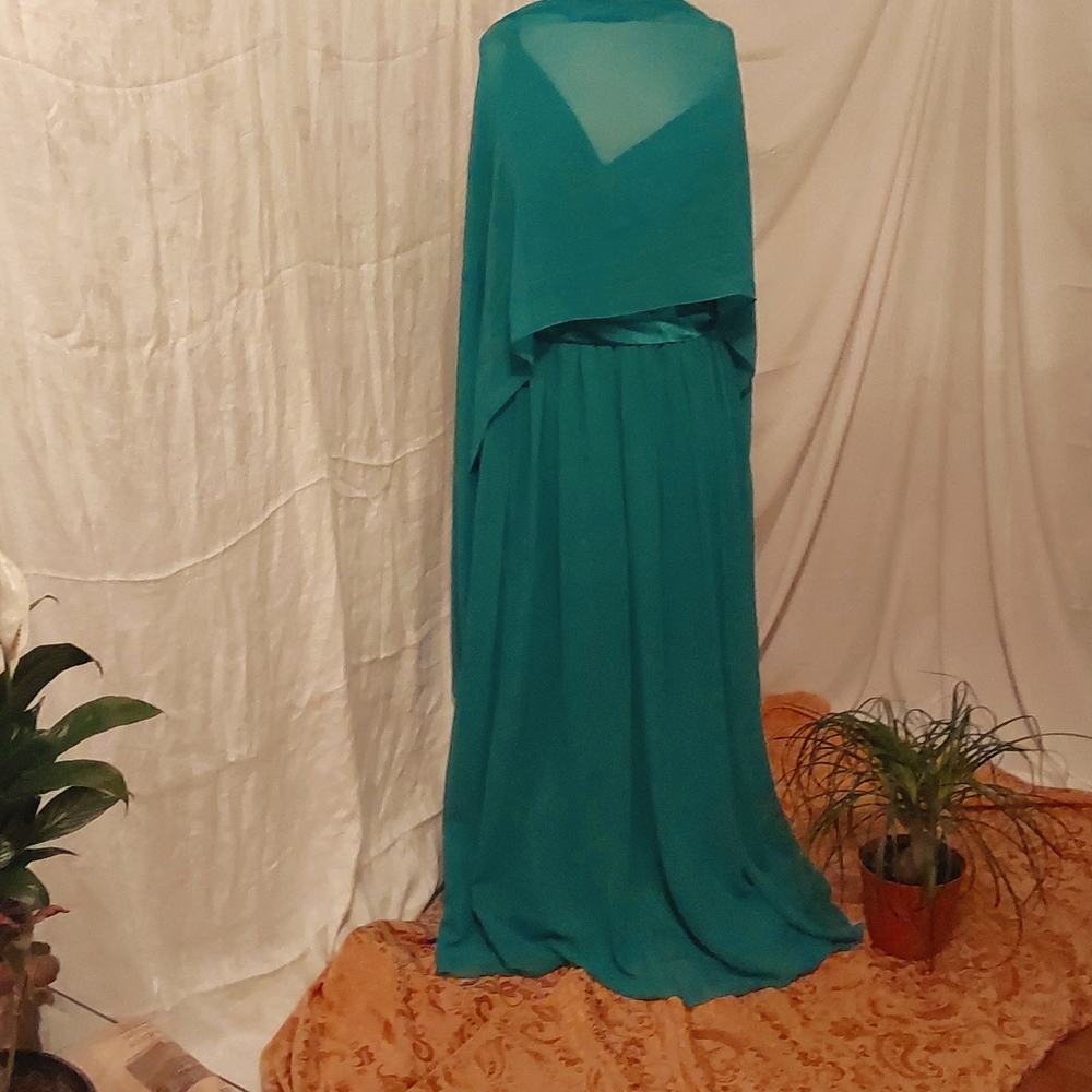 AZAZIA size A16 Emerald Green Mother of the Bride Maxi Dress